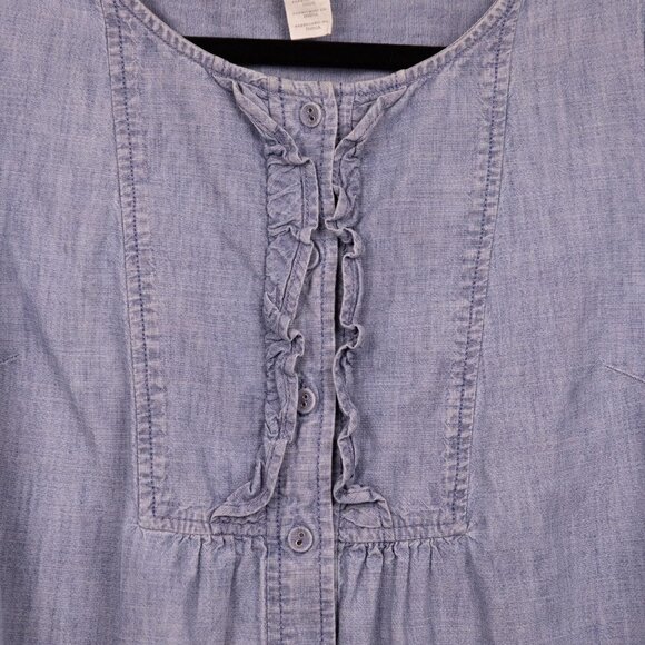 Levi's denim peasant tunic top-M - Picture 2 of 4